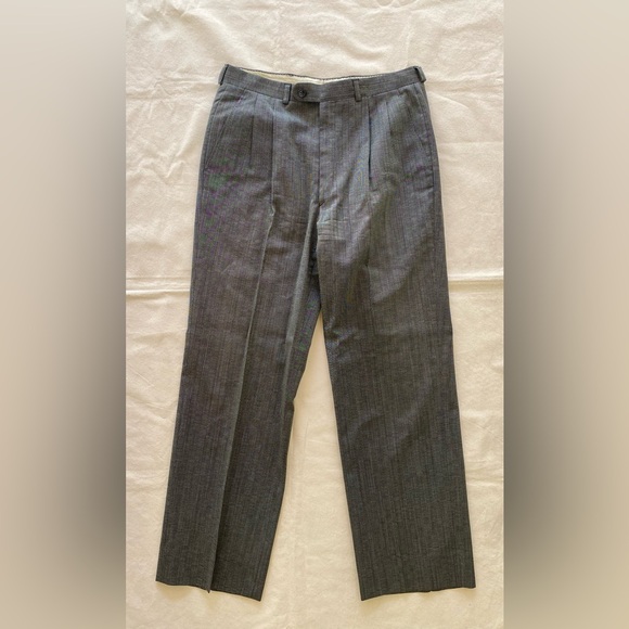 Vintage Yves Saint Laurent Gray Double-Breasted Men's Blazer w Matching Pants - Picture 11 of 16